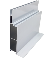 P-120S Single Sided Fabric Aluminium Profile, 455mm, Anodized Silver, 5.8M, High-Precision SEG Frame Solution for Standalone Graphic Backlit Lightboxes & Display Walls